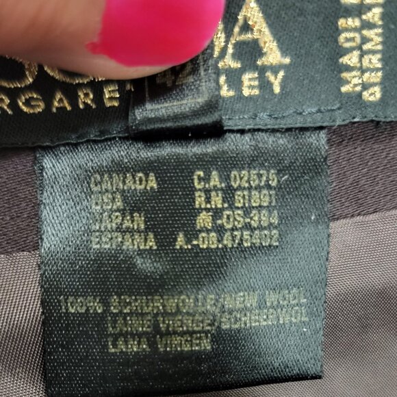 VINTAGE BROWN ESCADA PENCIL SKIRT size 42 -us size 6 - Picture 6 of 7